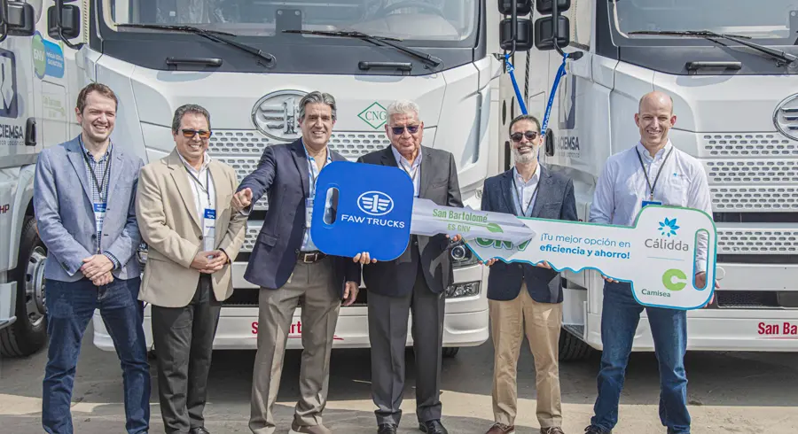 50 FAW CNG trucks to its fleet in Peru