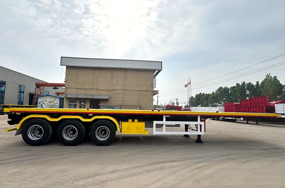 Faw 3 Axles Flatbed Semi Trailer (3)