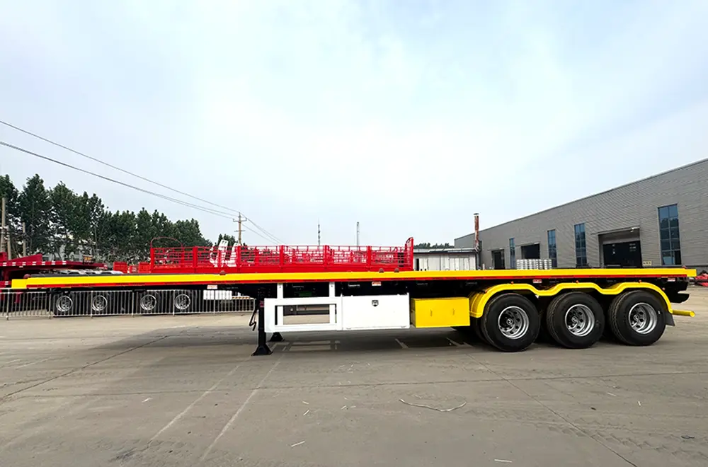 Faw 3 Axles Flatbed Semi Trailer (4)