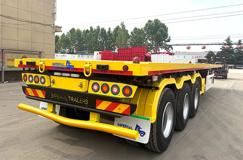 Faw 3 Axles Flatbed Semi Trailer (5)