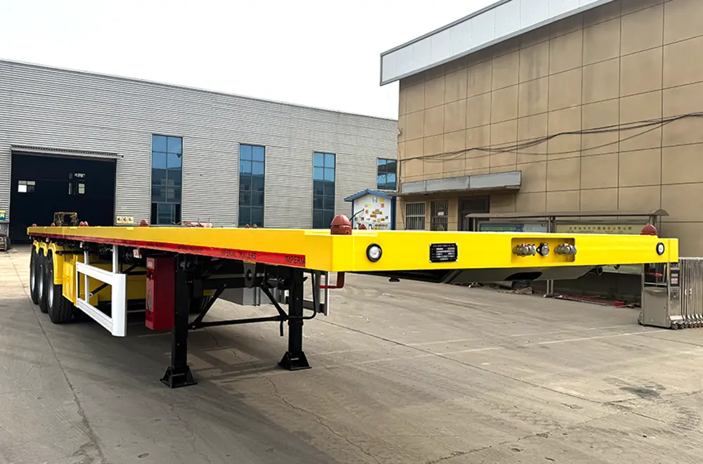 Faw 3 Axles Flatbed Semi Trailer (8)