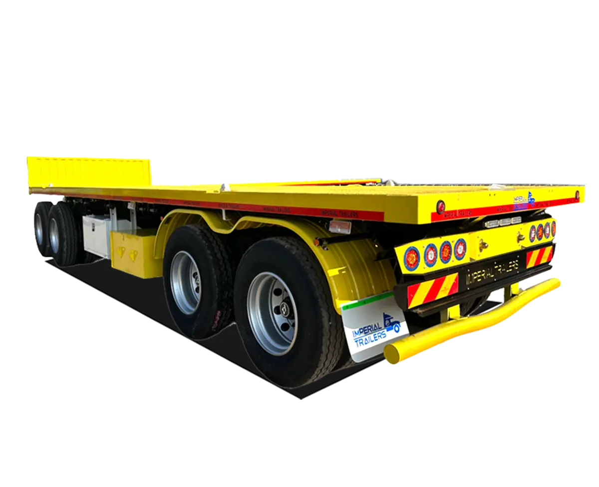 Faw 4 Axles Flatbed Drawbar Trailer (1)