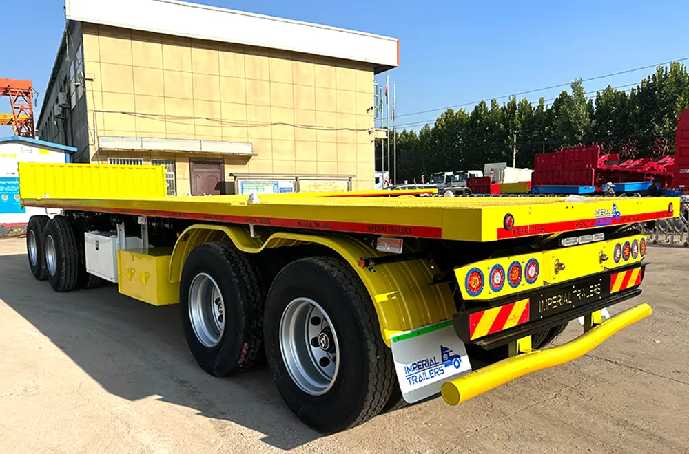 Faw 4 Axles Flatbed Drawbar Trailer (9)