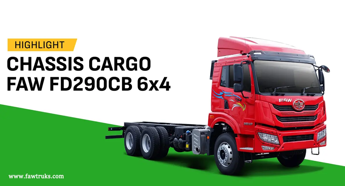 FAW FD290CB 6x4 chassis cargo truck for Indonesia