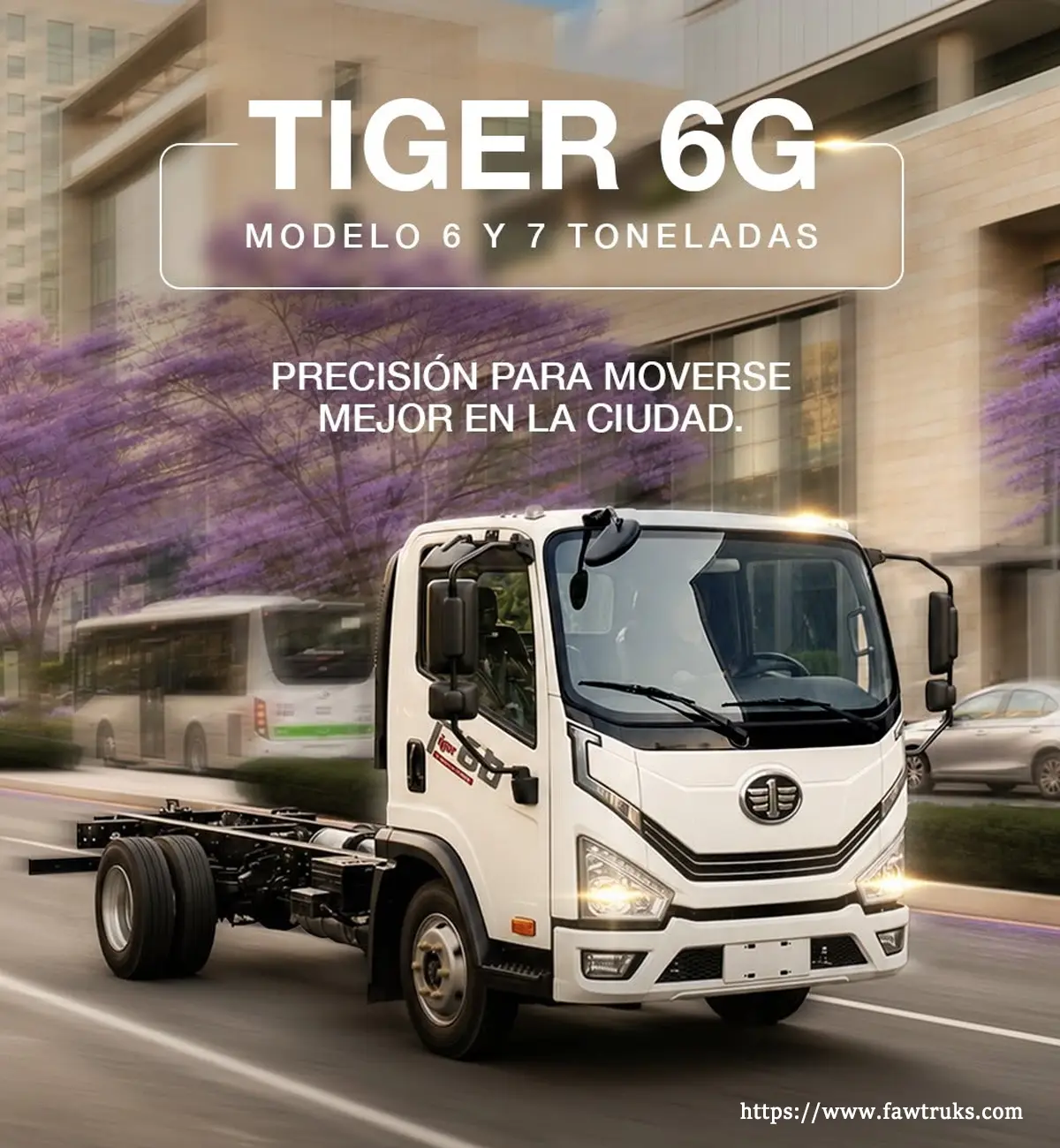 FAW Tiger 6G chassis cab light truck driving in the Philippines
